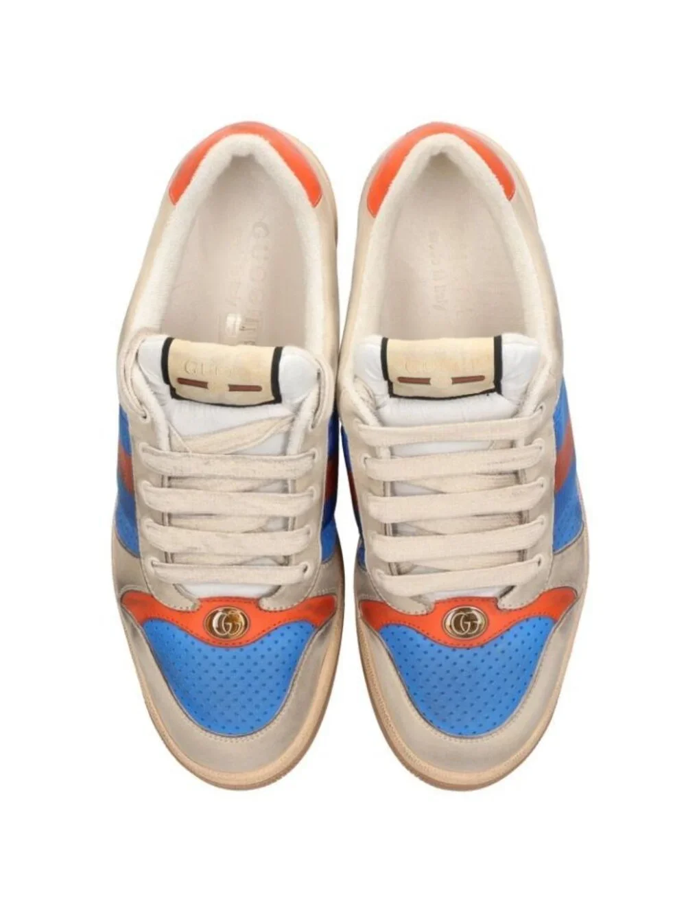 Gucci Distressed GG Canvas Low Cut Sneakers